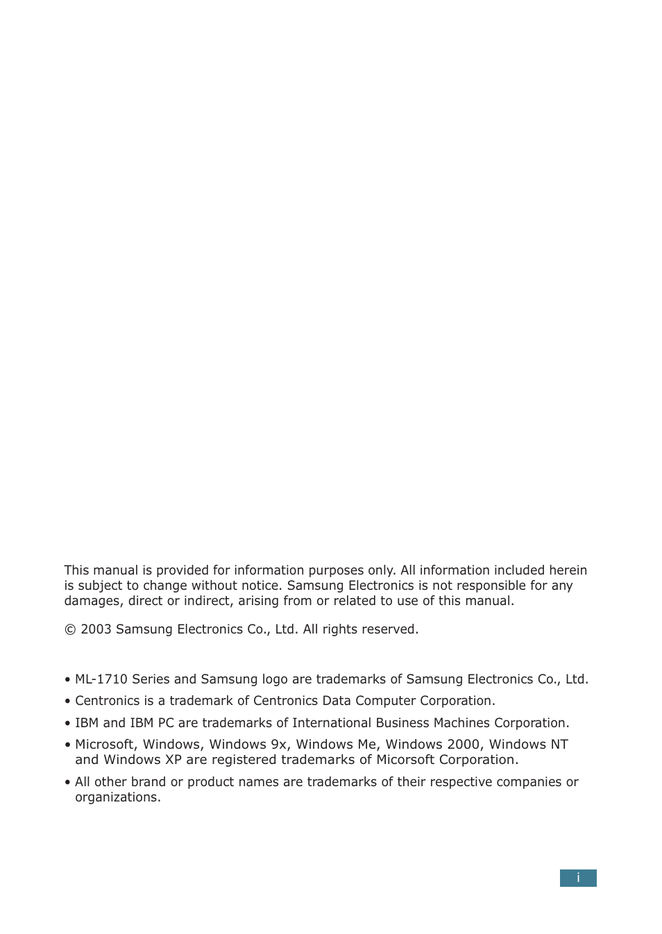 Samsung ML-1710P User Manual | Page 2 / 138