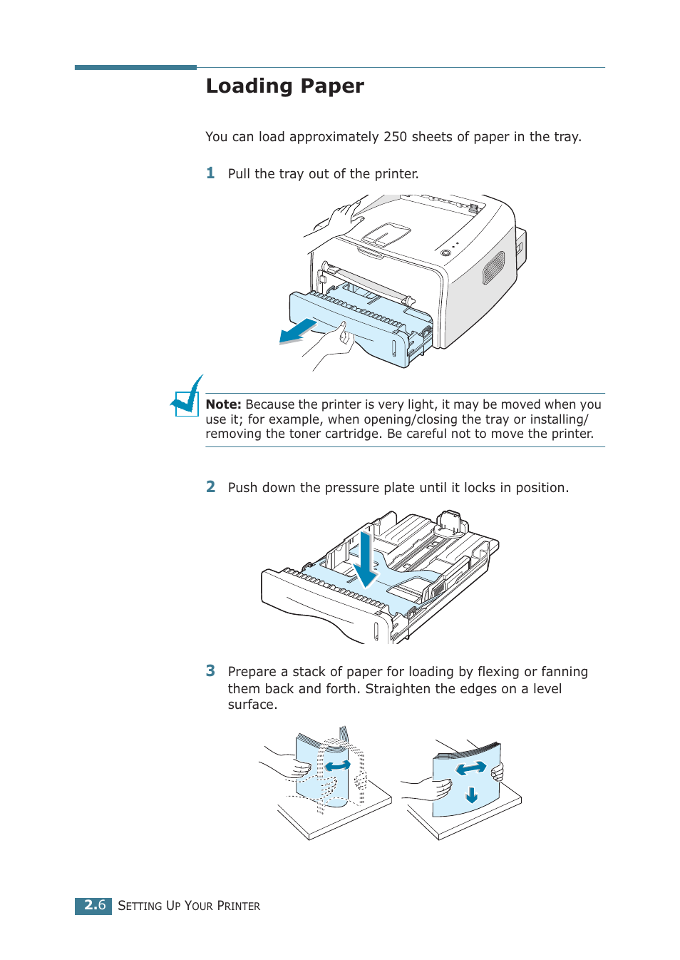 Loading paper, Connecting a printer cable | Samsung ML-1710P User Manual | Page 25 / 138