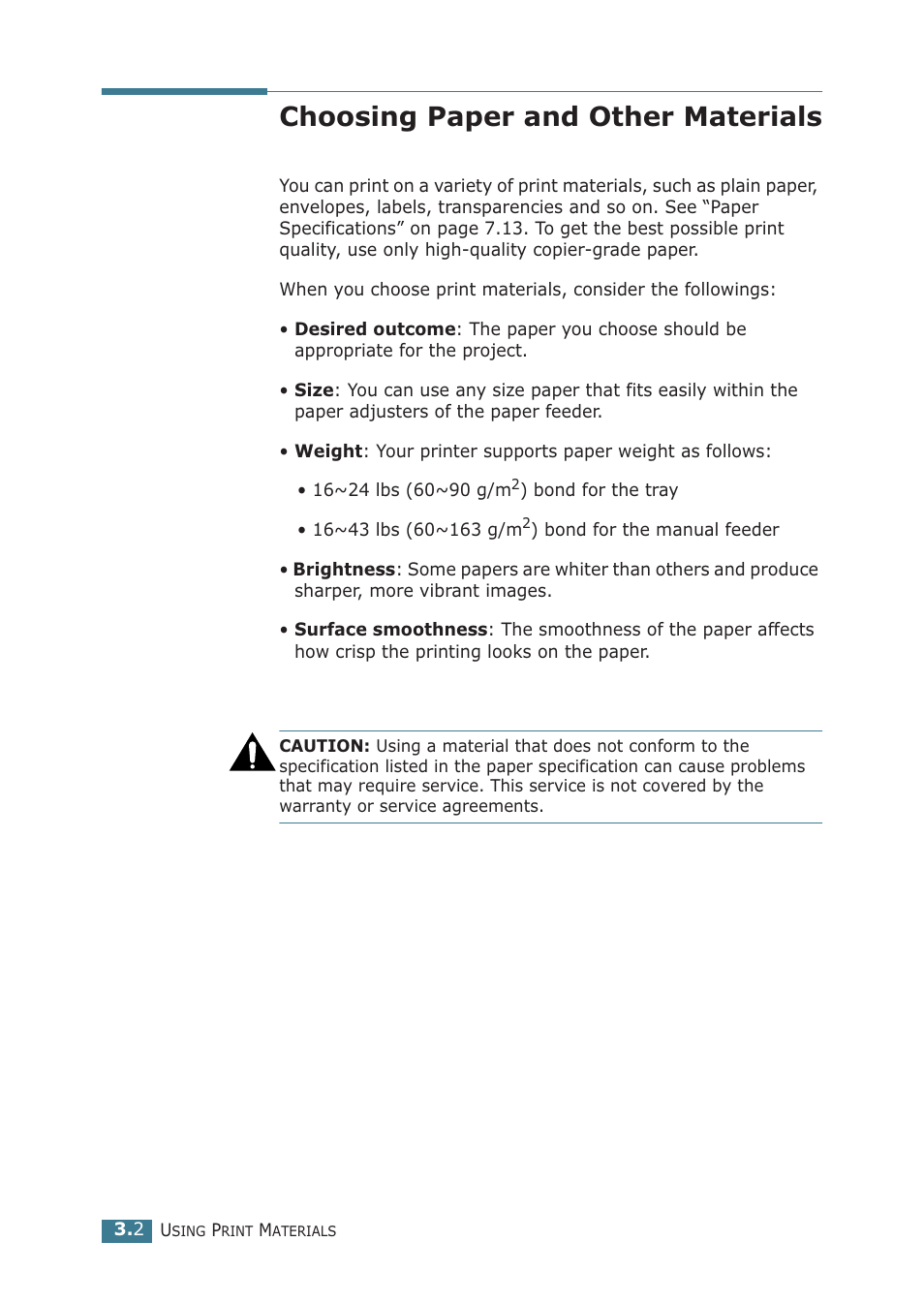 Choosing paper and other materials, Selecting the output location | Samsung ML-1710P User Manual | Page 41 / 138