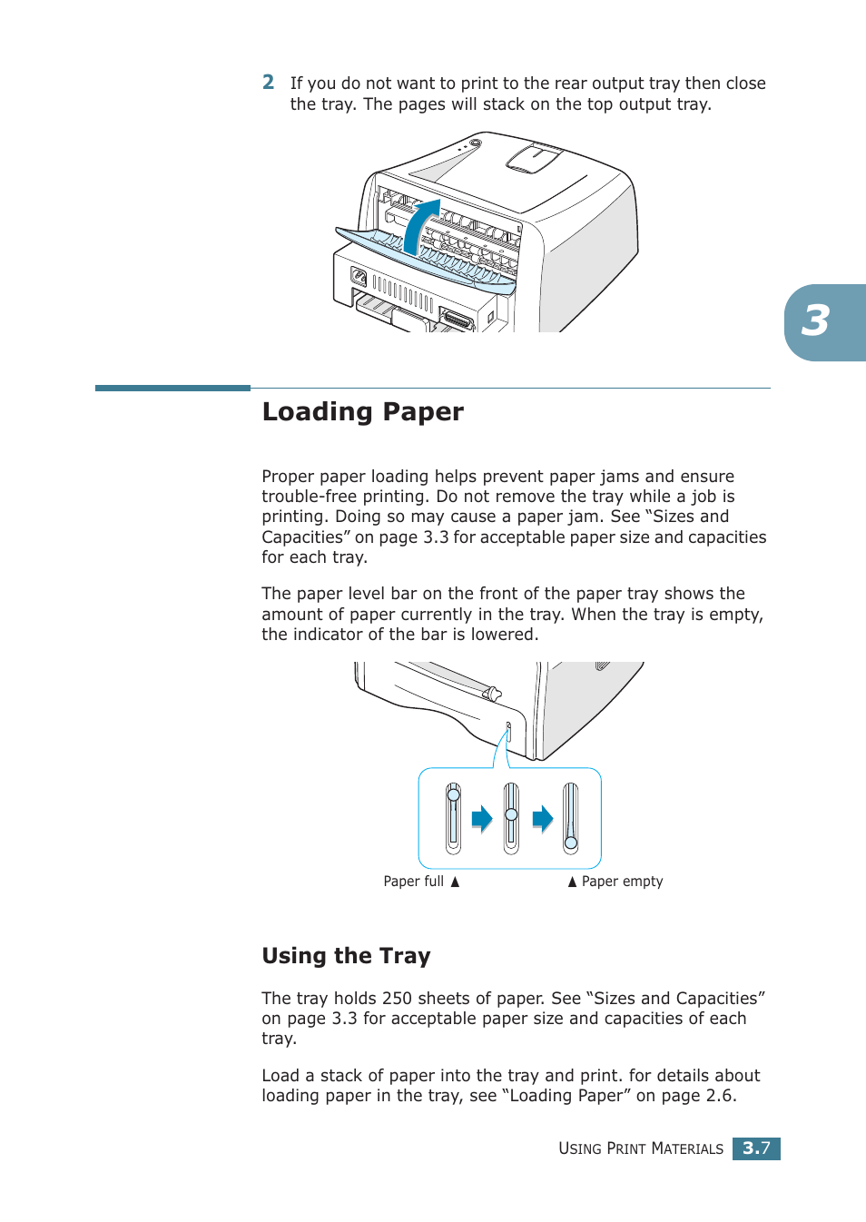Loading paper, Using the tray, Printing on envelopes | Samsung ML-1710P User Manual | Page 46 / 138
