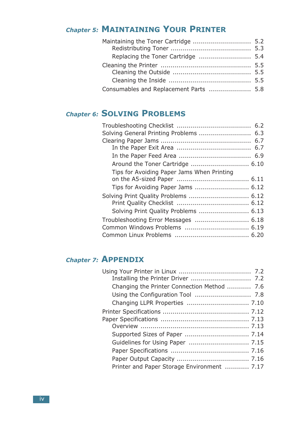 Samsung ML-1710P User Manual | Page 5 / 138