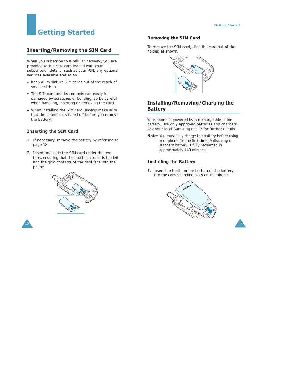 Getting started | Samsung Digimax S500 User Manual | Page 10 / 81