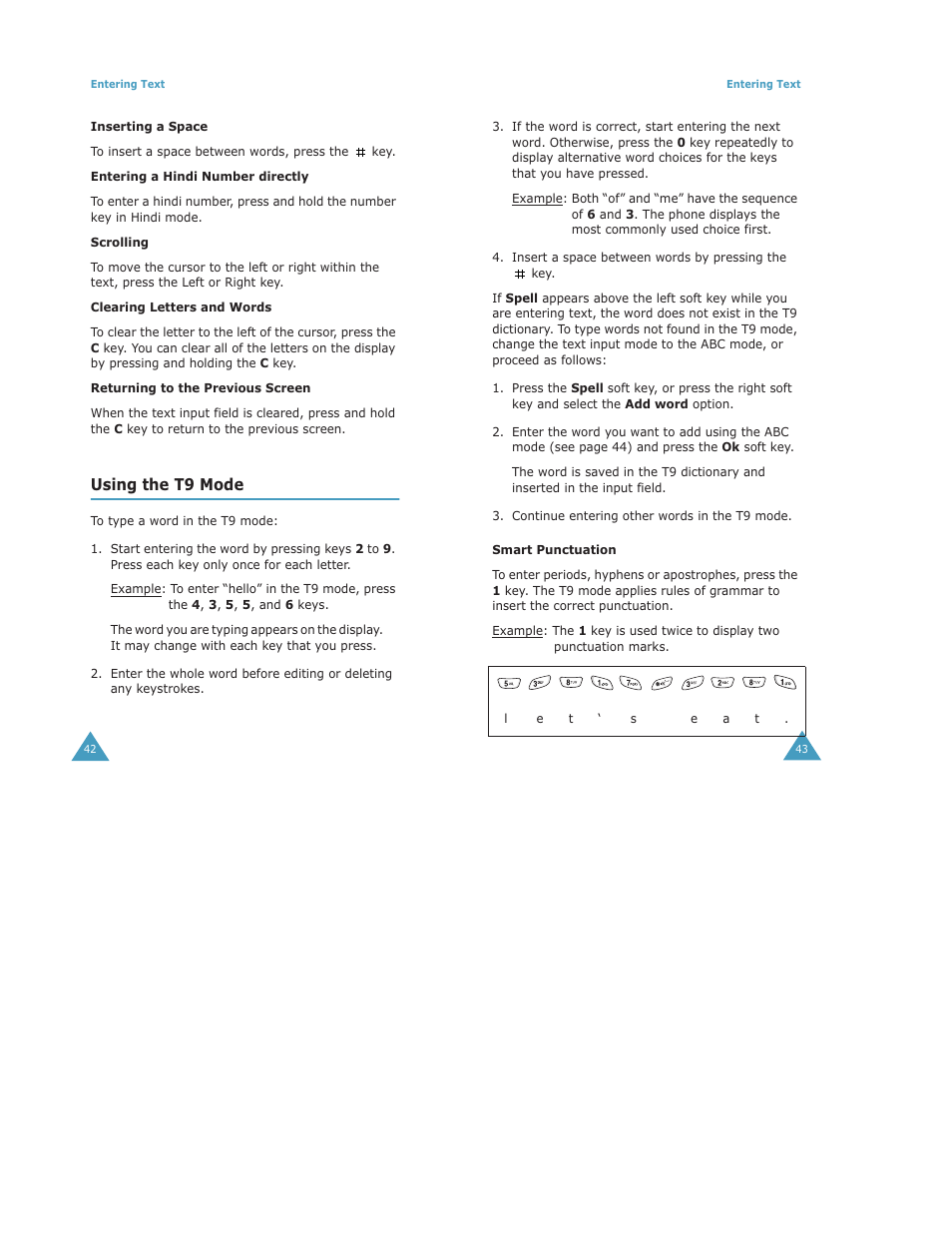 Using the t9 mode | Samsung Digimax S500 User Manual | Page 23 / 81