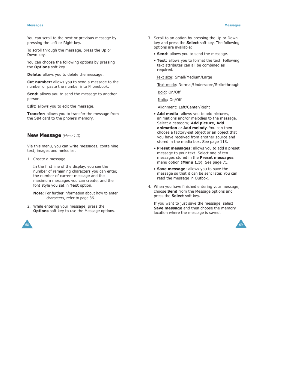 New message | Samsung Digimax S500 User Manual | Page 37 / 81