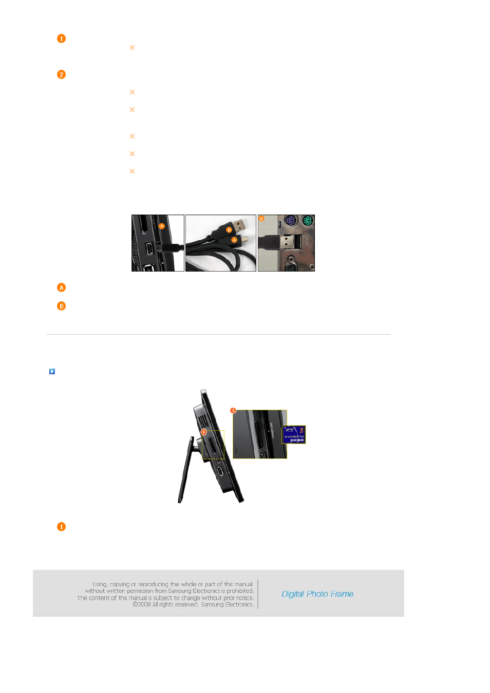 Memory card | Samsung SPF-76H User Manual | Page 12 / 26