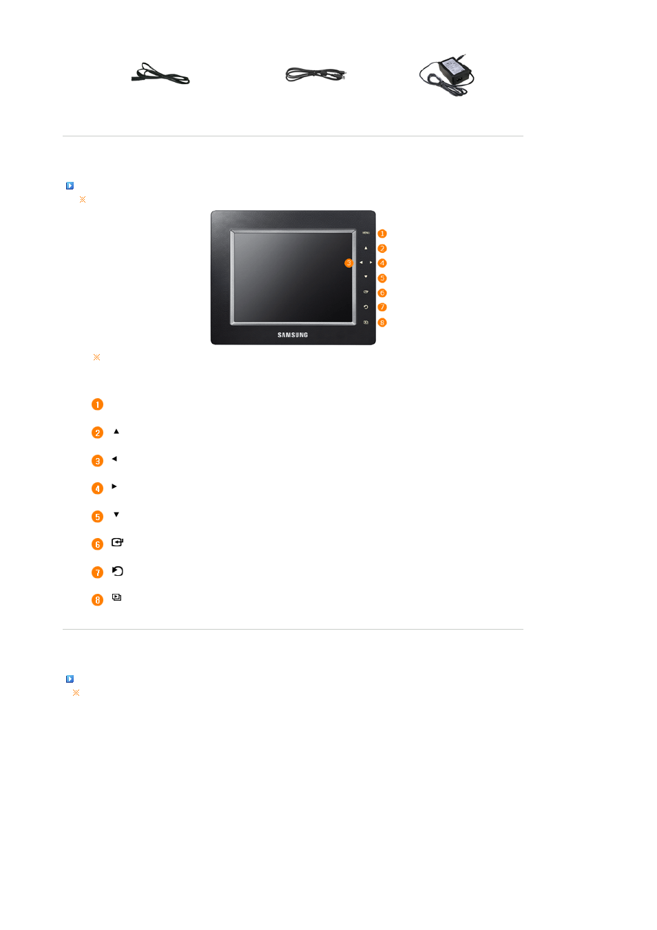 Front, Back | Samsung SPF-76H User Manual | Page 8 / 26