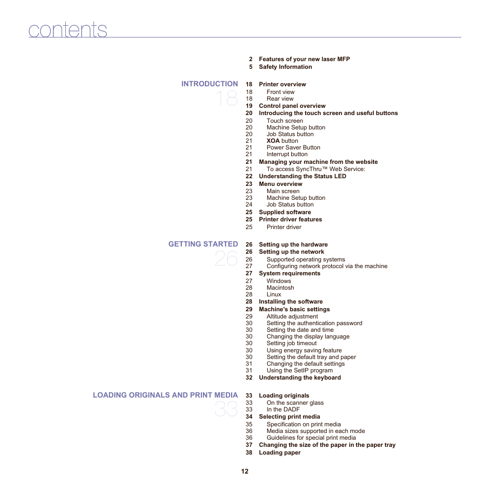 Samsung SCX-6555NX User Manual | Page 12 / 176