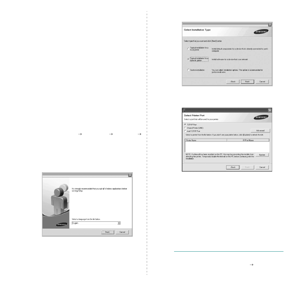 Installing software for network printing | Samsung SCX-6555NX User Manual | Page 136 / 176