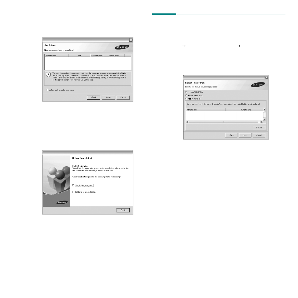 Reinstalling printer software | Samsung SCX-6555NX User Manual | Page 139 / 176