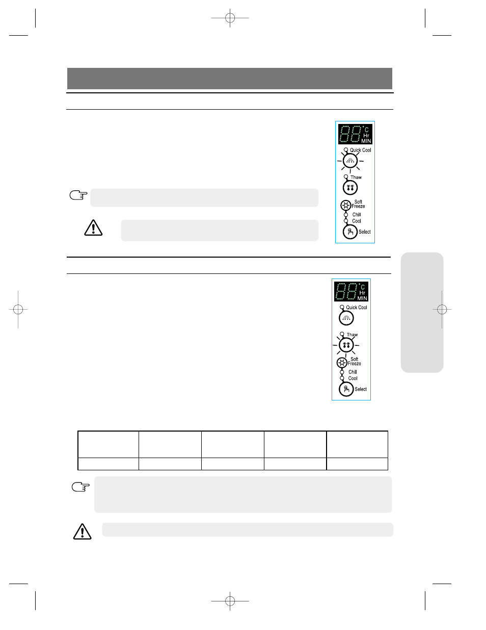 Coolselect zone, Drawer guide, Opera ting instructions | Quick cool” button “thaw” button | Samsung da99-00494v User Manual | Page 15 / 36