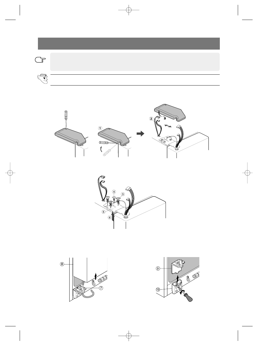 Removing the refrigerator doors, Removing the freezer door | Samsung da99-00494v User Manual | Page 22 / 36