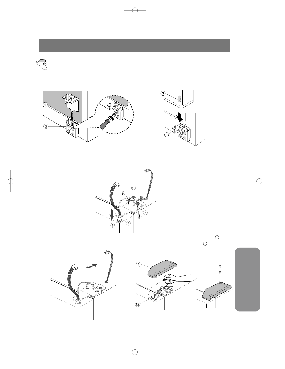 Reattaching the refrigerator doors, Inst alla tion instructions, Reattaching the refrigerator door | Samsung da99-00494v User Manual | Page 25 / 36