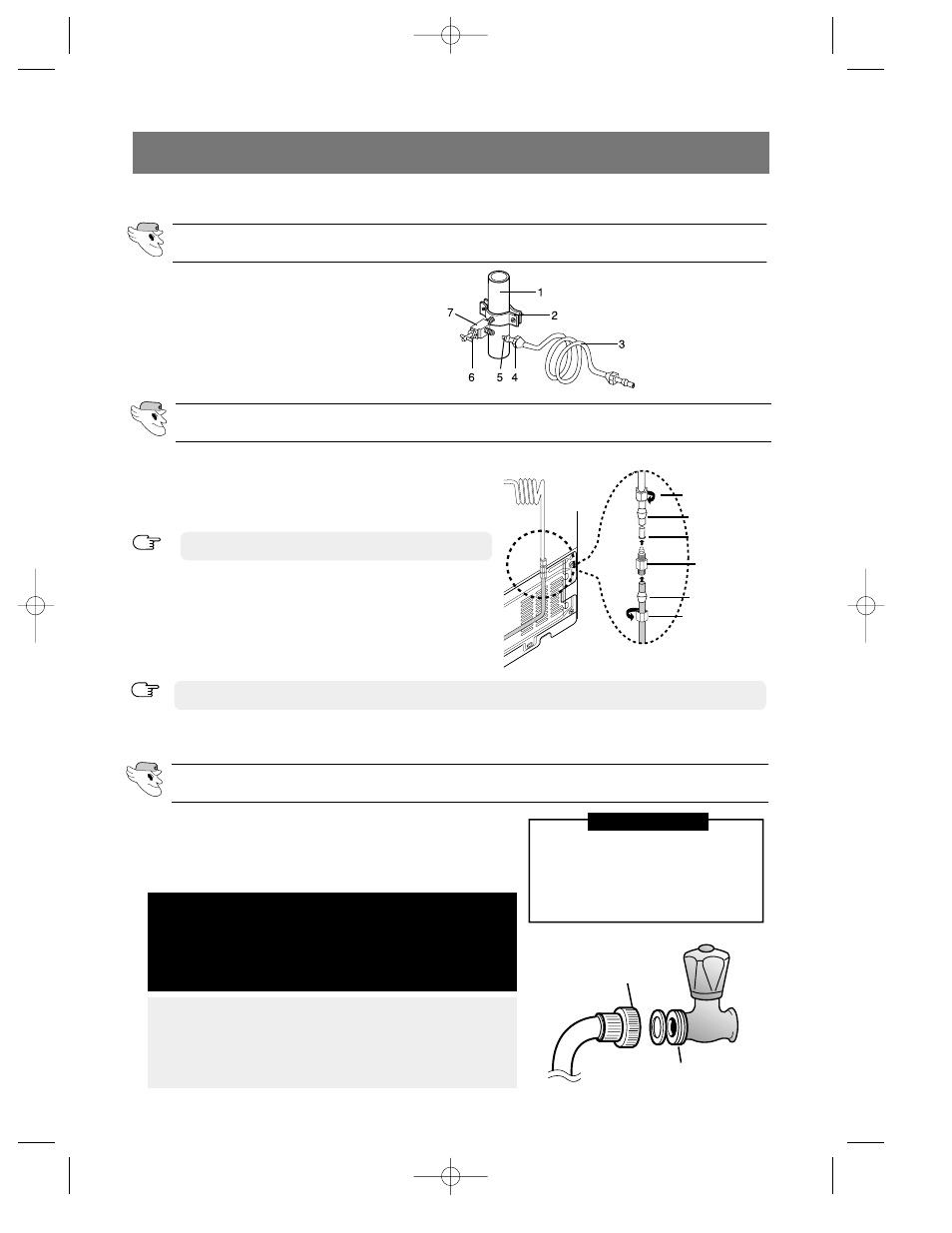 Installing of the water dispenser line, Case 2), Connecting to water supply line | For interior model (case 1) | Samsung da99-00494v User Manual | Page 30 / 36