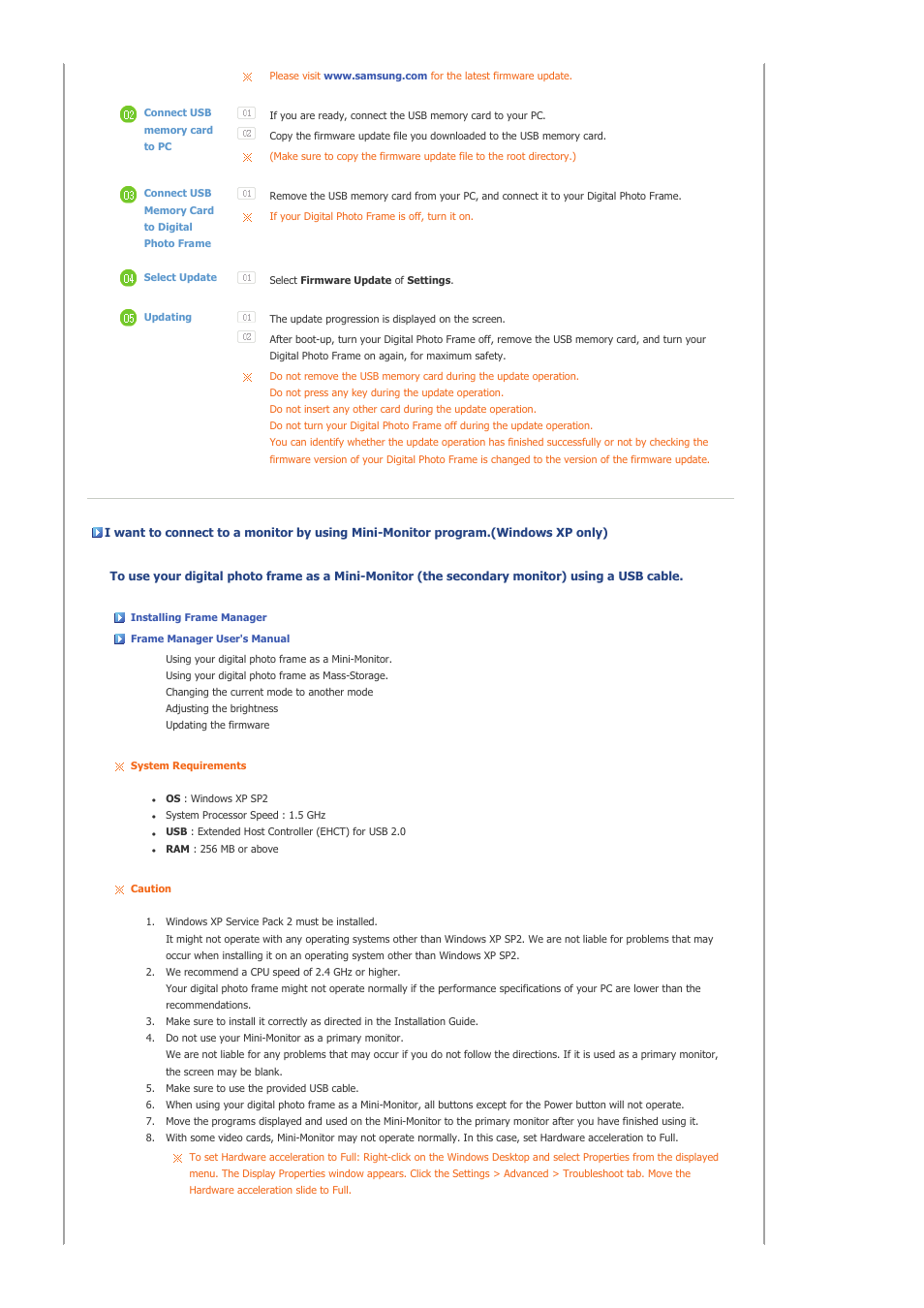 I want to update firmware | Samsung SPF-83V User Manual | Page 33 / 42