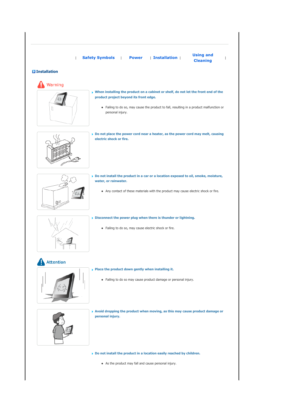 Using and cleaning | Samsung SPF-83V User Manual | Page 4 / 42