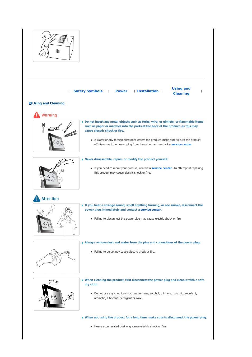 Correct disposal of this product | Samsung SPF-83V User Manual | Page 5 / 42