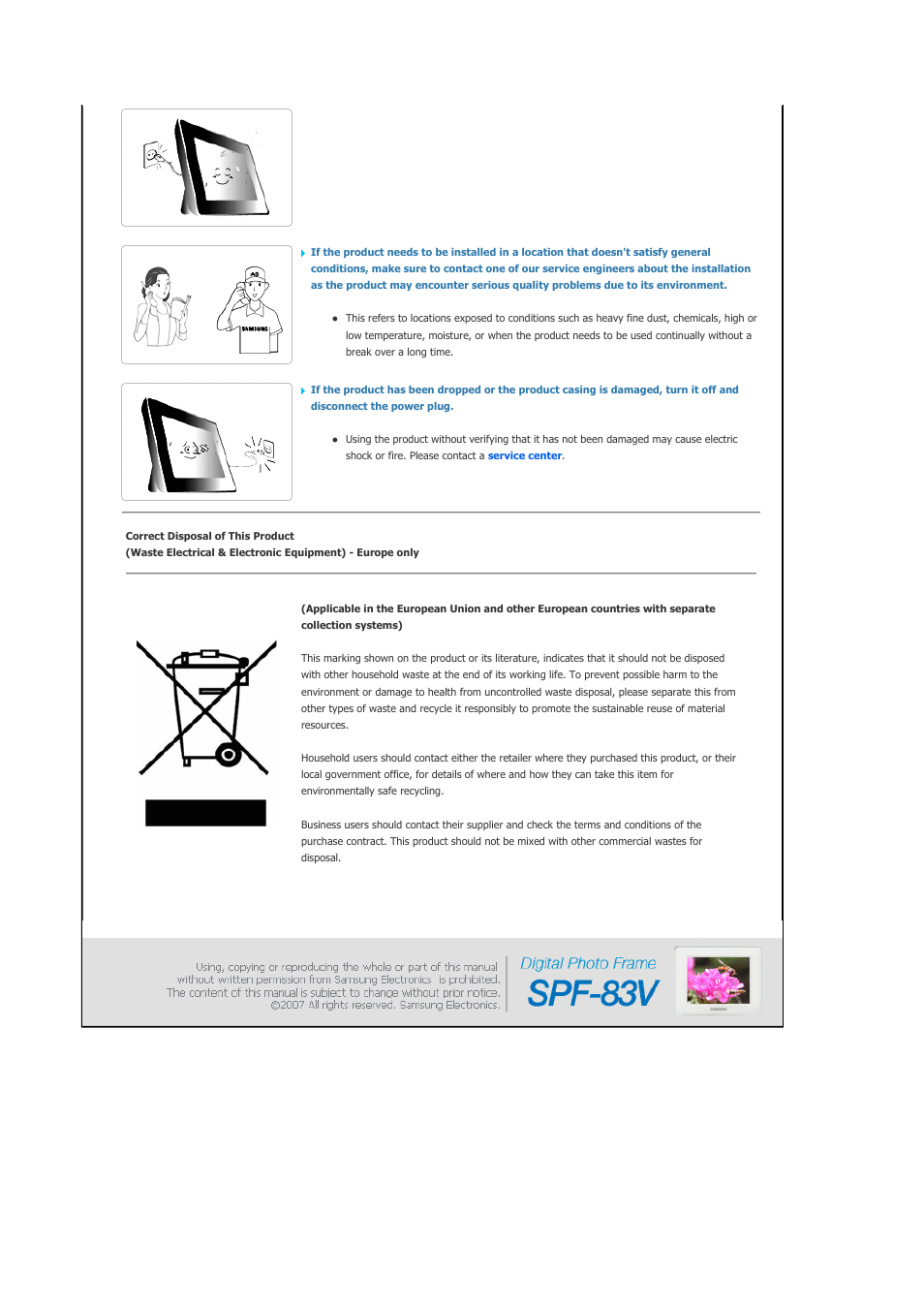Overview | Samsung SPF-83V User Manual | Page 6 / 42