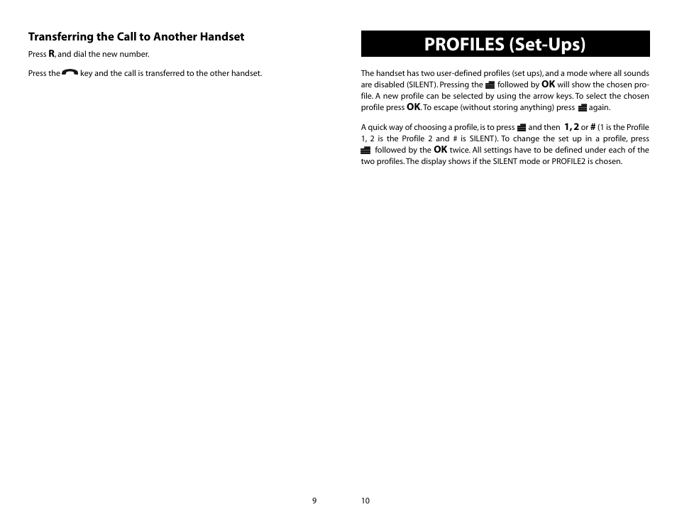 Profiles (set-ups) | Samsung iDCS SLiM User Manual | Page 7 / 18