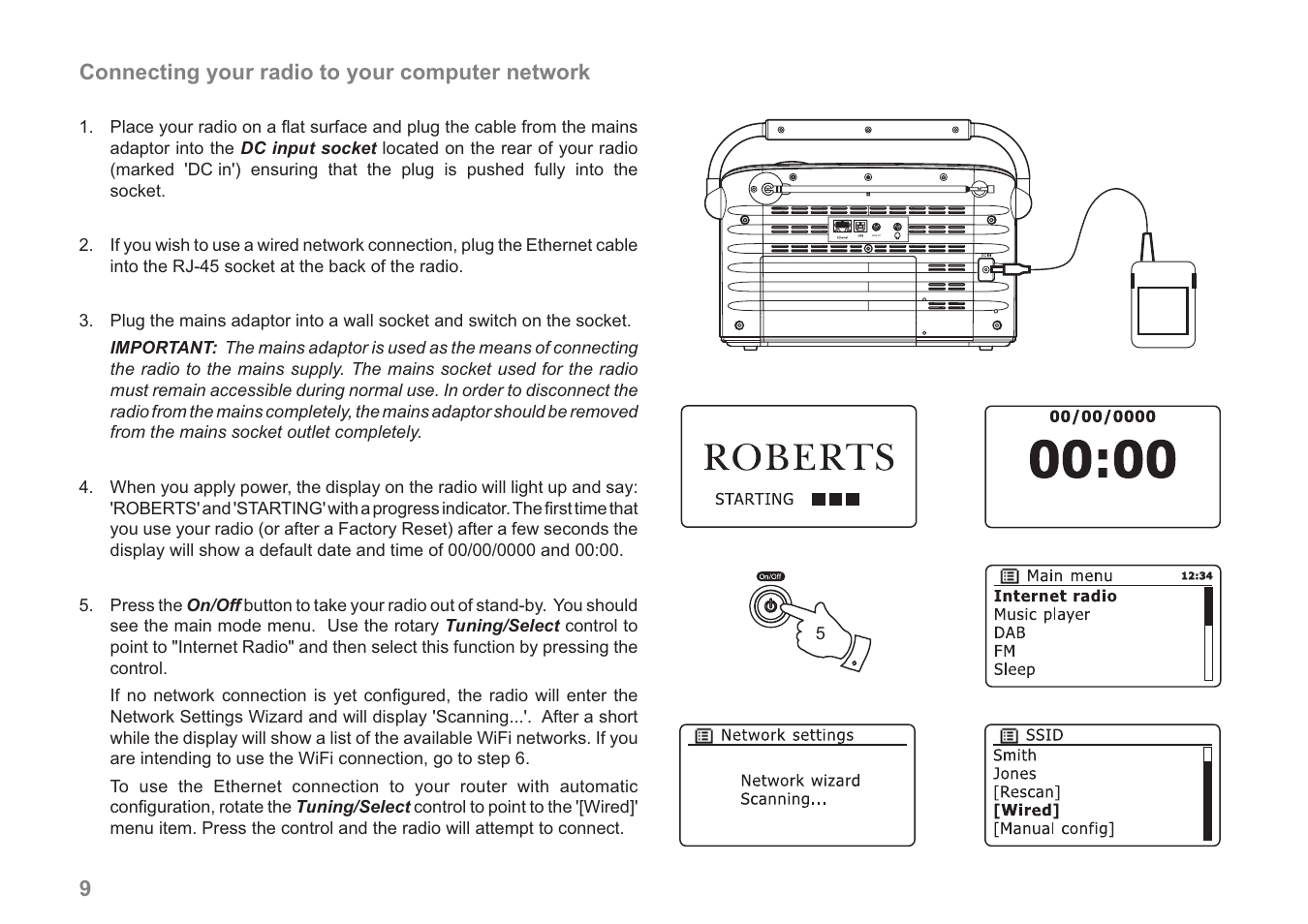 9connecting your radio to your computer network | Samsung WM-202 User Manual | Page 10 / 76