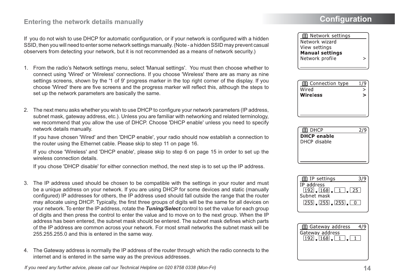 Conﬁ guration | Samsung WM-202 User Manual | Page 15 / 76