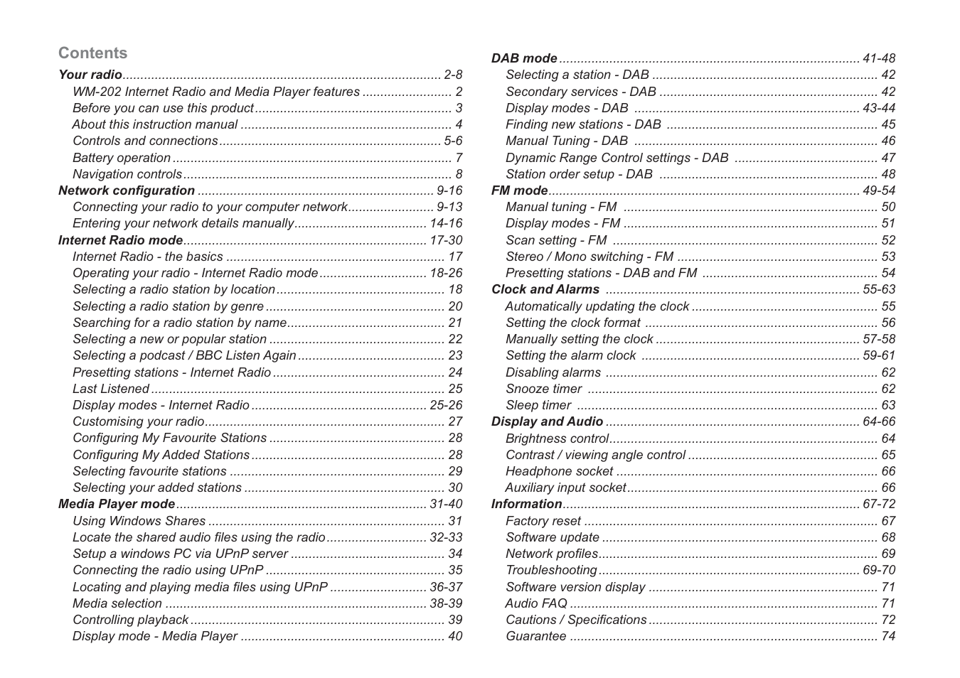 Samsung WM-202 User Manual | Page 2 / 76