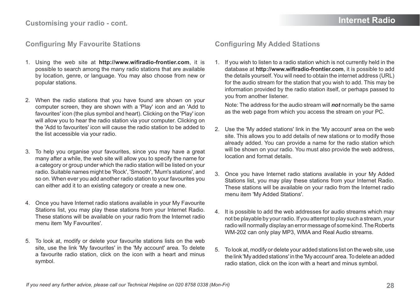Internet radio | Samsung WM-202 User Manual | Page 29 / 76