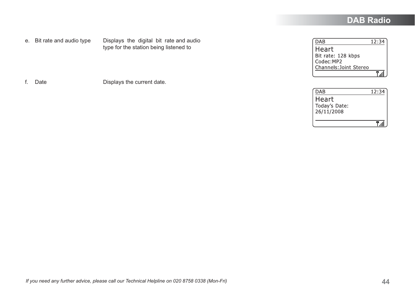Dab radio | Samsung WM-202 User Manual | Page 45 / 76