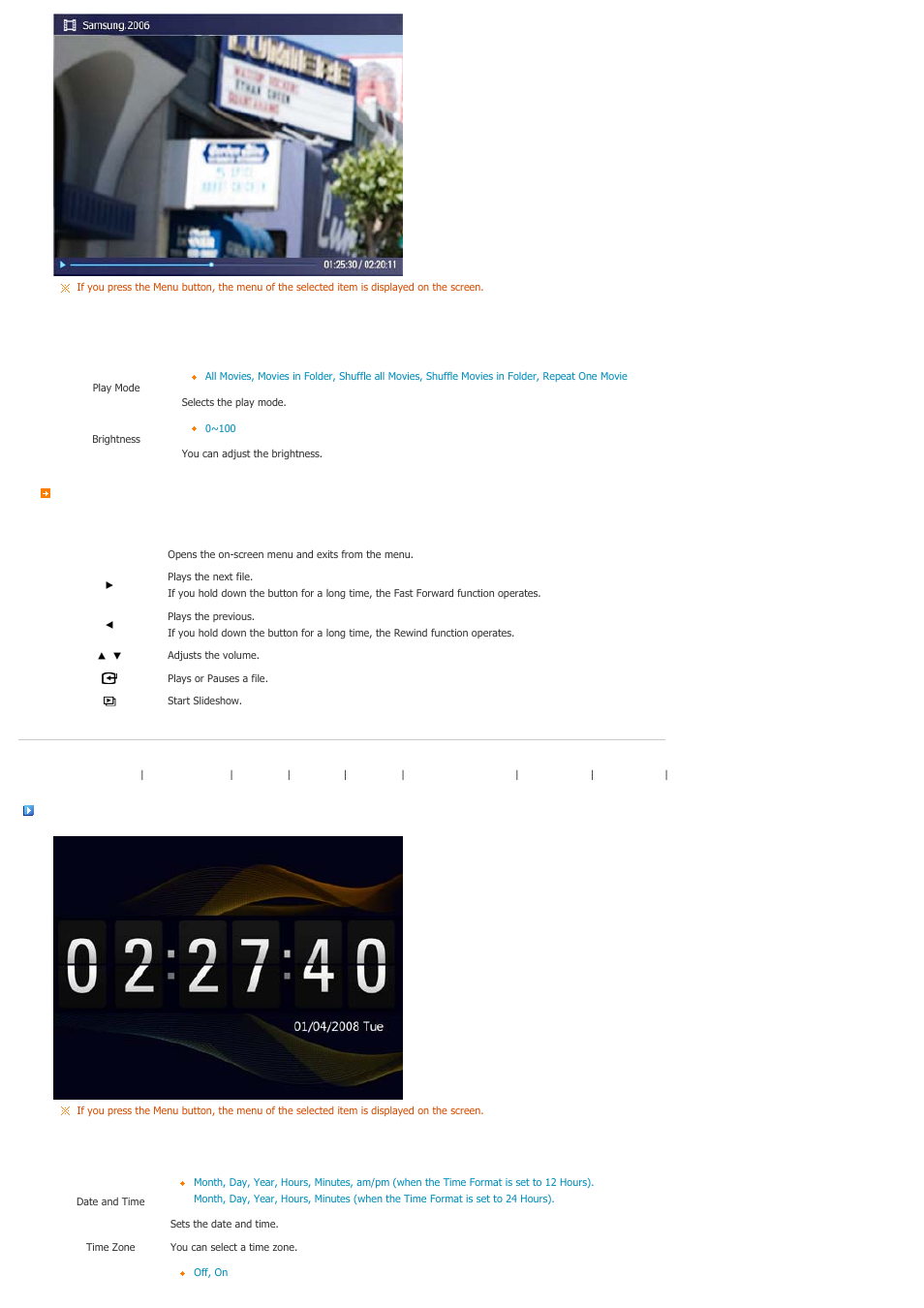 Clock & alarm | Samsung SPF-86V User Manual | Page 20 / 44