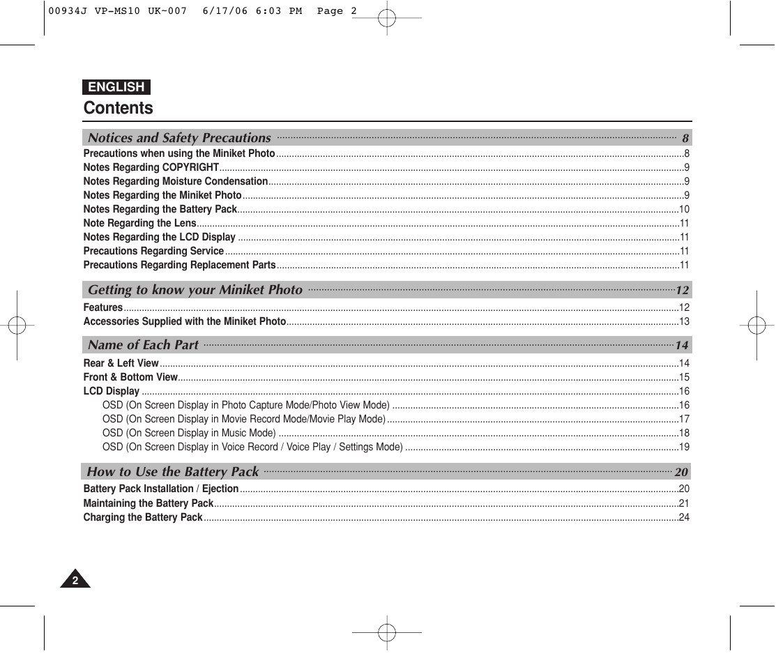 Samsung VP-MS11 User Manual | Page 2 / 160