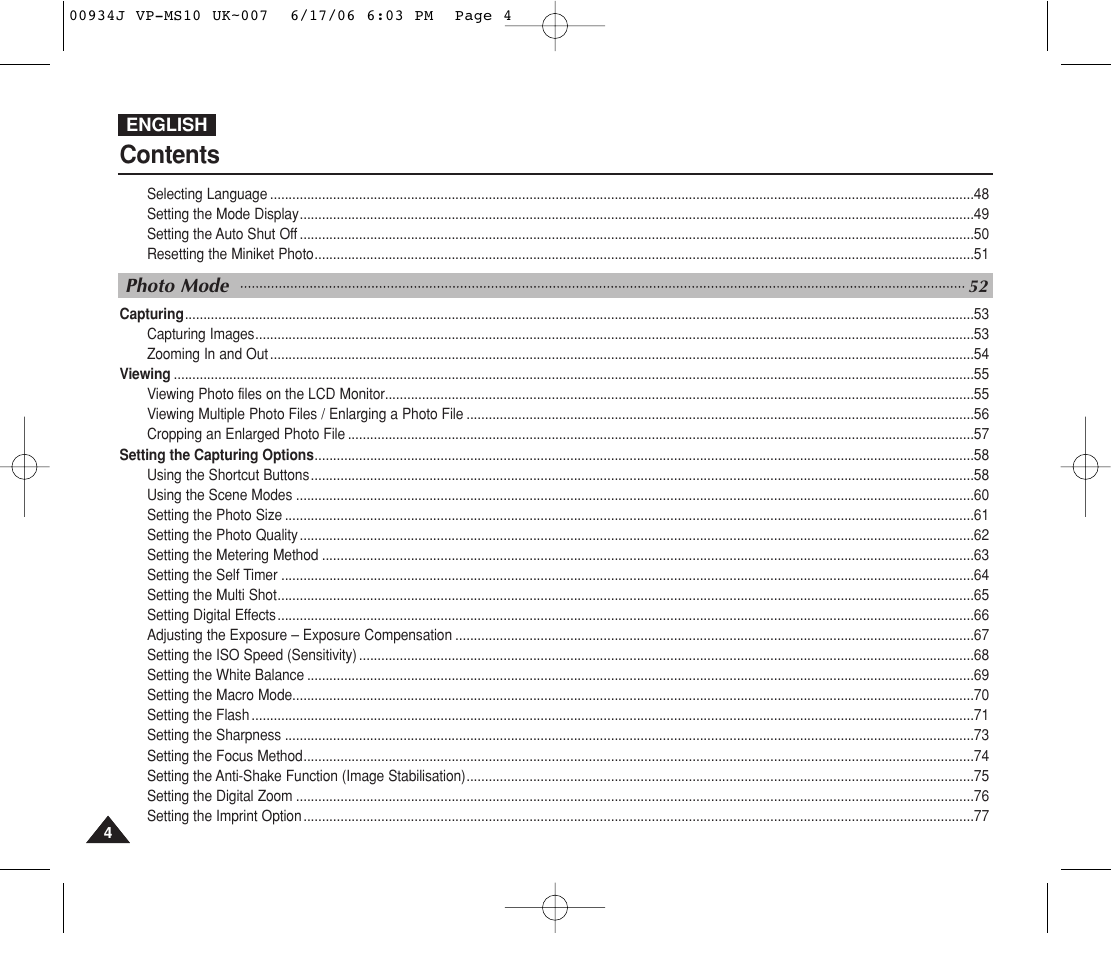 Samsung VP-MS11 User Manual | Page 4 / 160