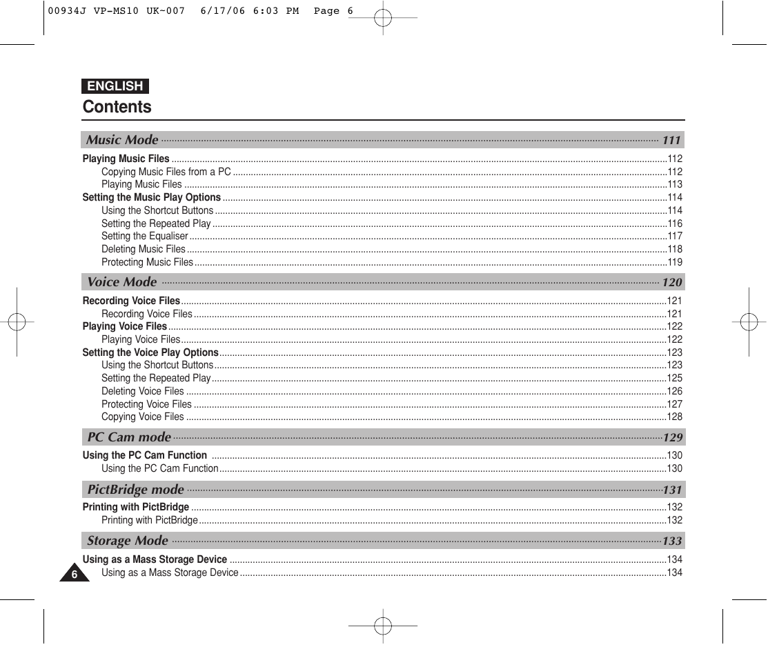 Samsung VP-MS11 User Manual | Page 6 / 160