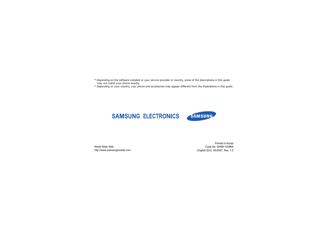 Samsung BLUETOOTH GH68-13098A User Manual | 50 pages