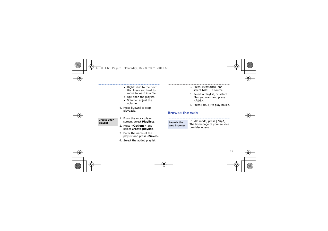 Browse the web | Samsung BLUETOOTH GH68-13098A User Manual | Page 24 / 50