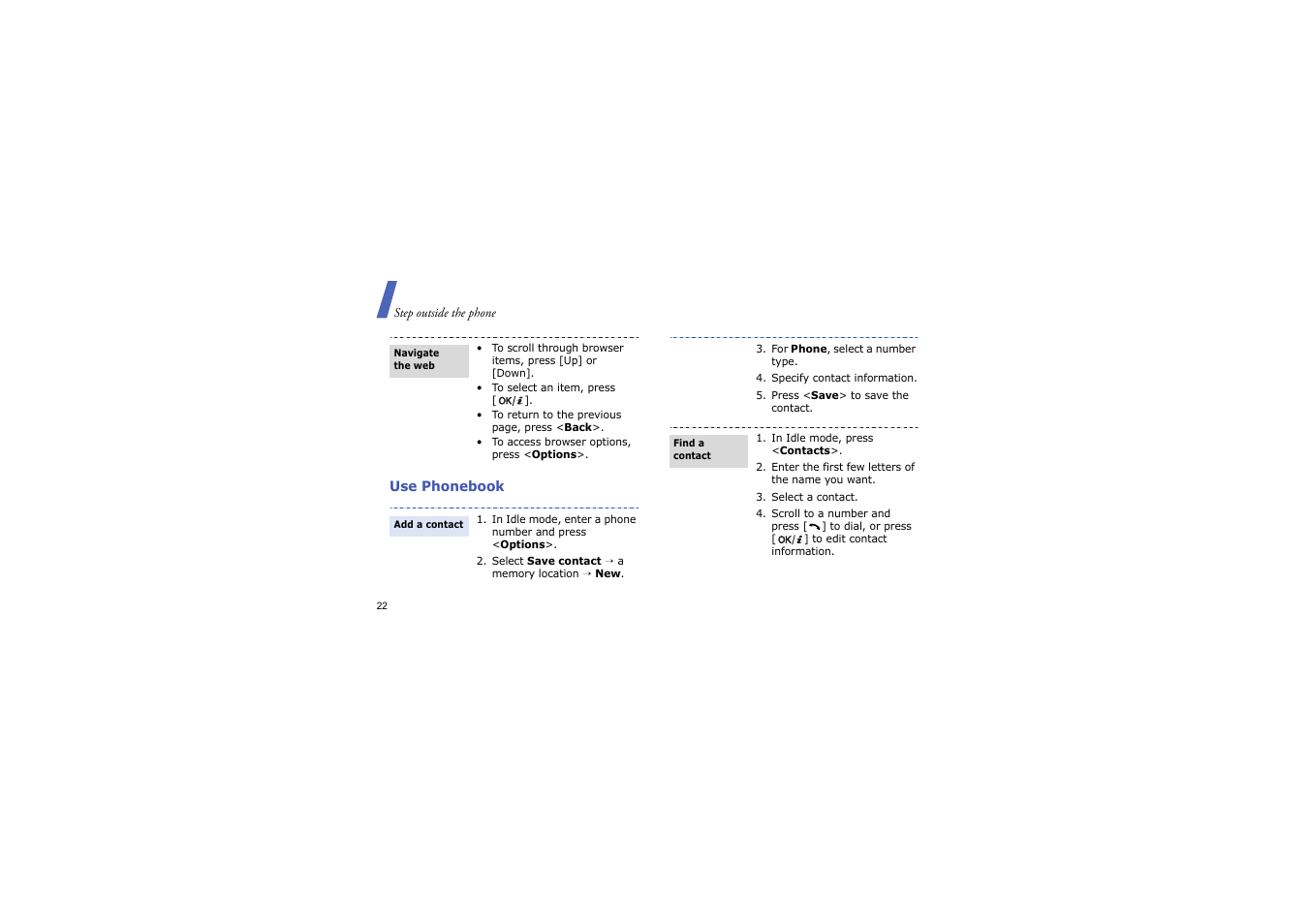 Use phonebook | Samsung BLUETOOTH GH68-13098A User Manual | Page 25 / 50