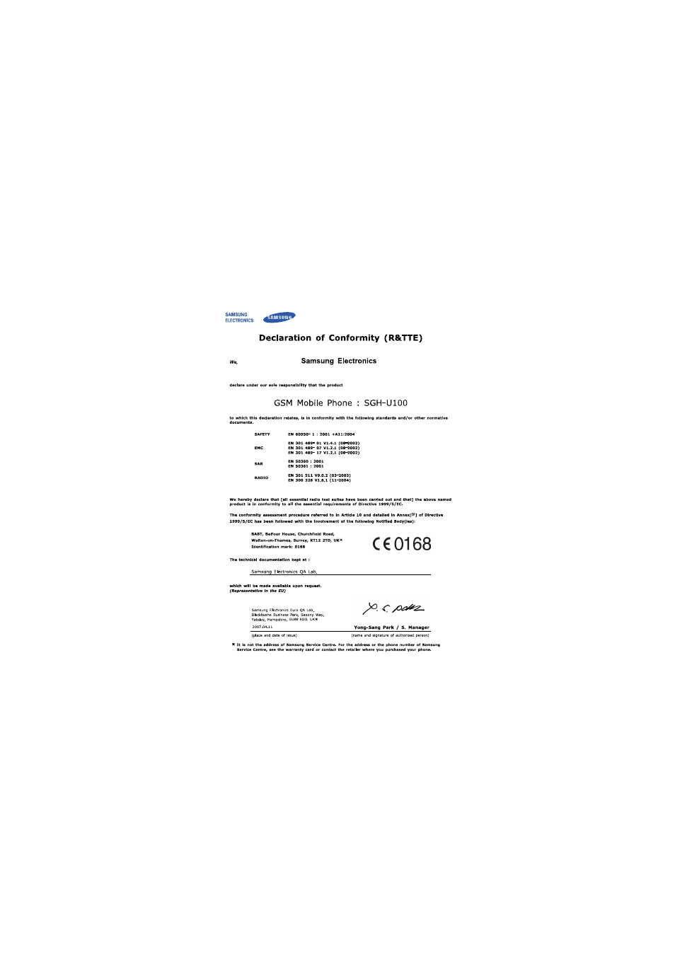Samsung BLUETOOTH GH68-13098A User Manual | Page 50 / 50