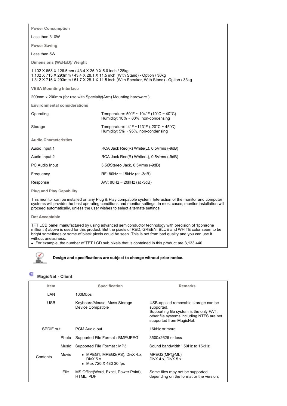 Samsung 460P User Manual | Page 141 / 154