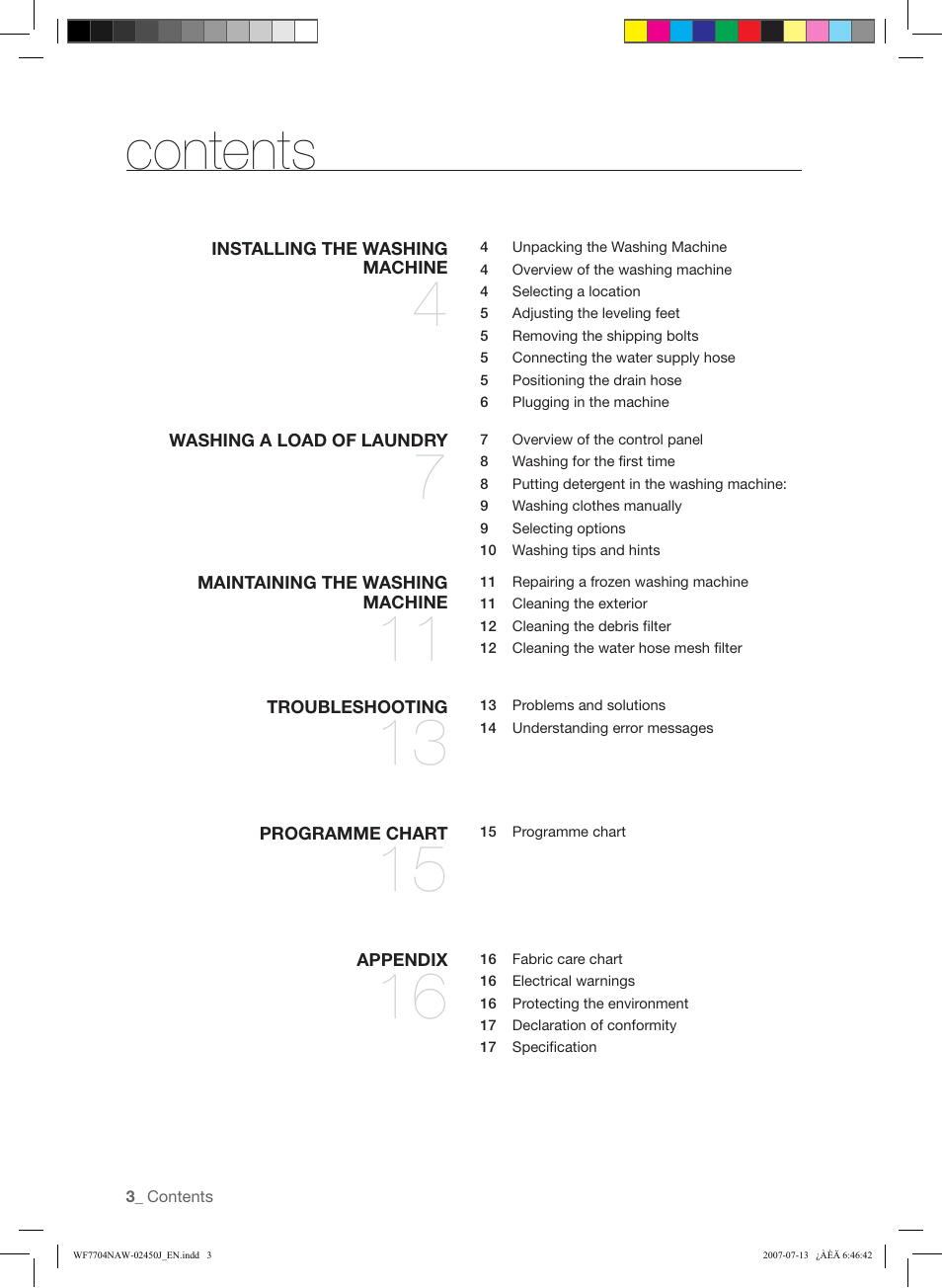 Samsung W/V/S/C/R WF7602NA User Manual | Page 4 / 20