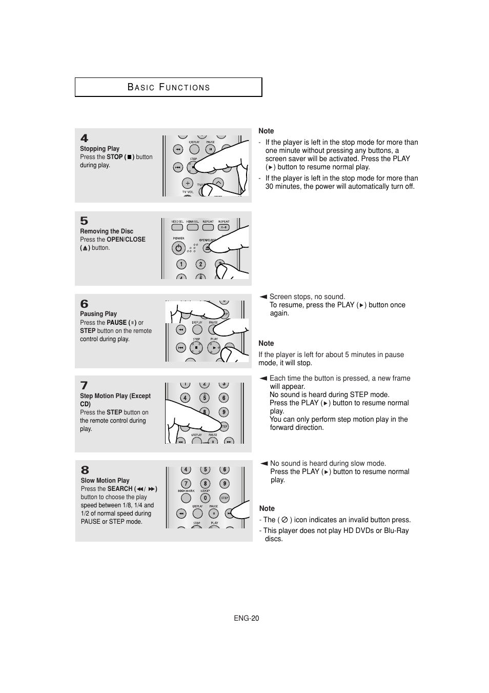 Samsung DVD-1080P8 User Manual | Page 20 / 103