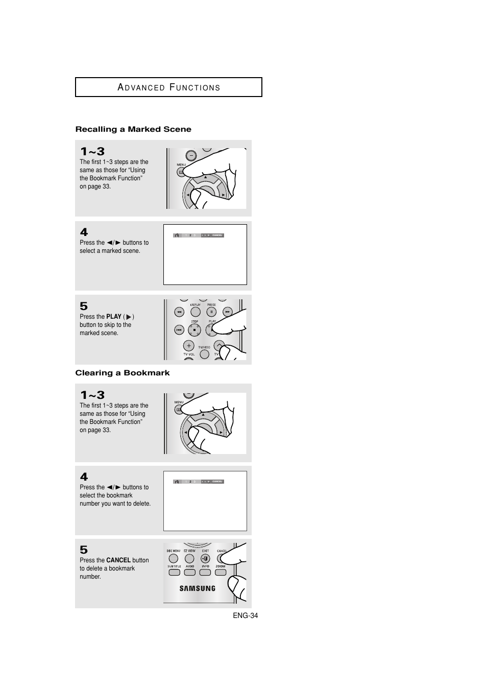 Samsung DVD-1080P8 User Manual | Page 34 / 103