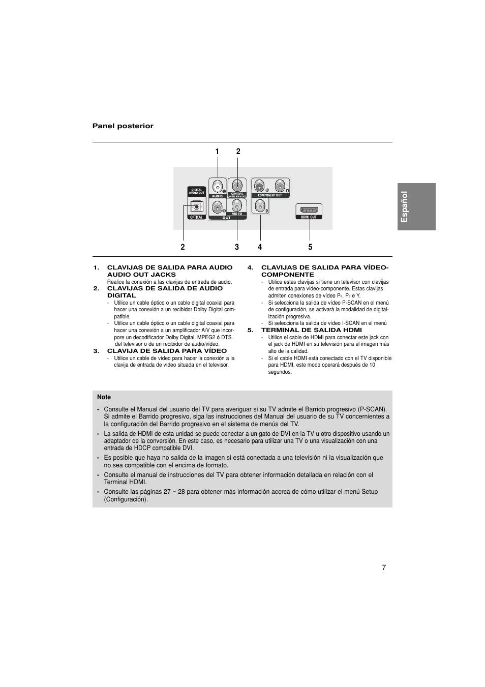 Español | Samsung DVD-1080P8 User Manual | Page 70 / 103