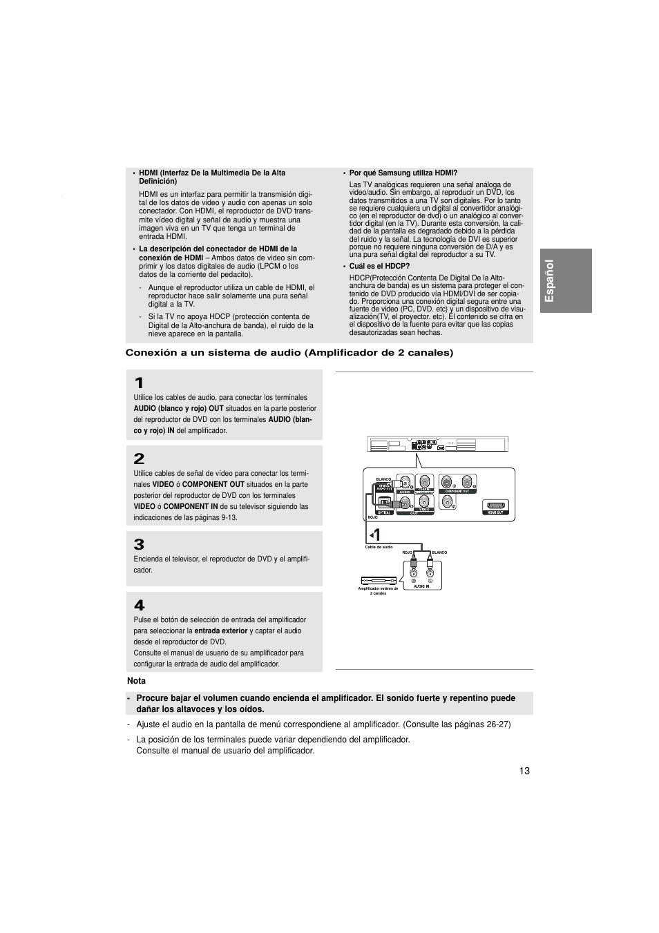 Español | Samsung DVD-1080P8 User Manual | Page 76 / 103