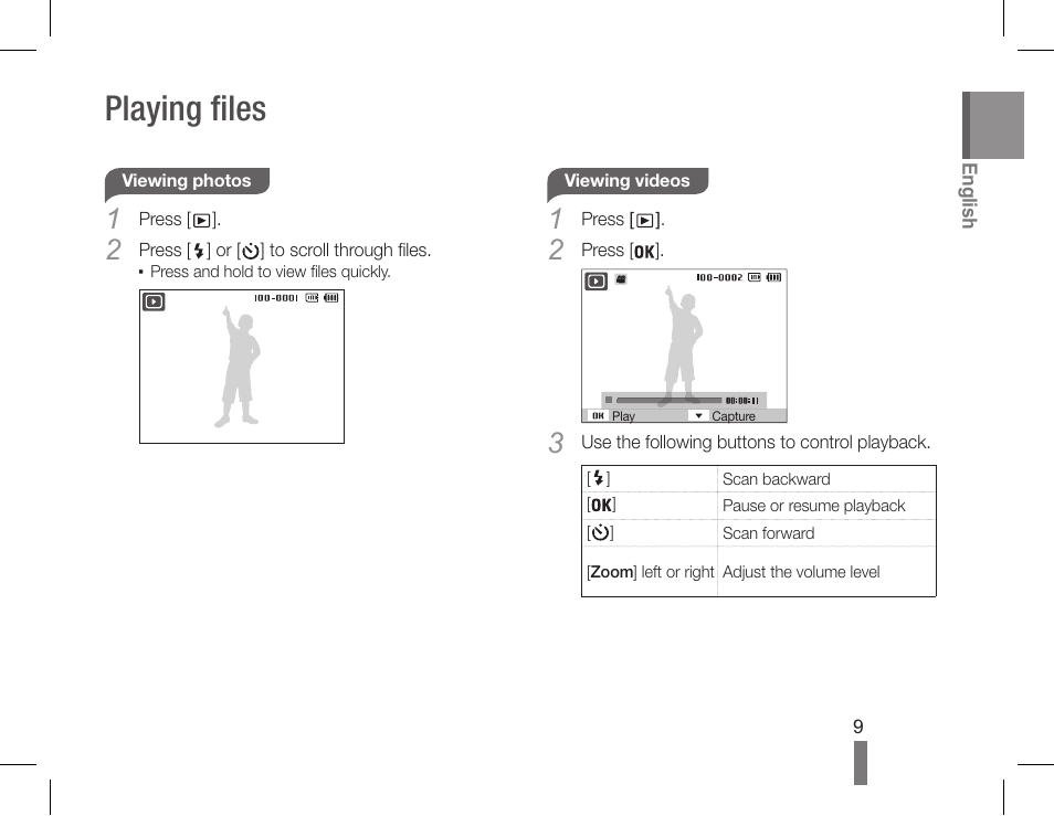 Playing files | Samsung AD68-05528A User Manual | Page 9 / 32