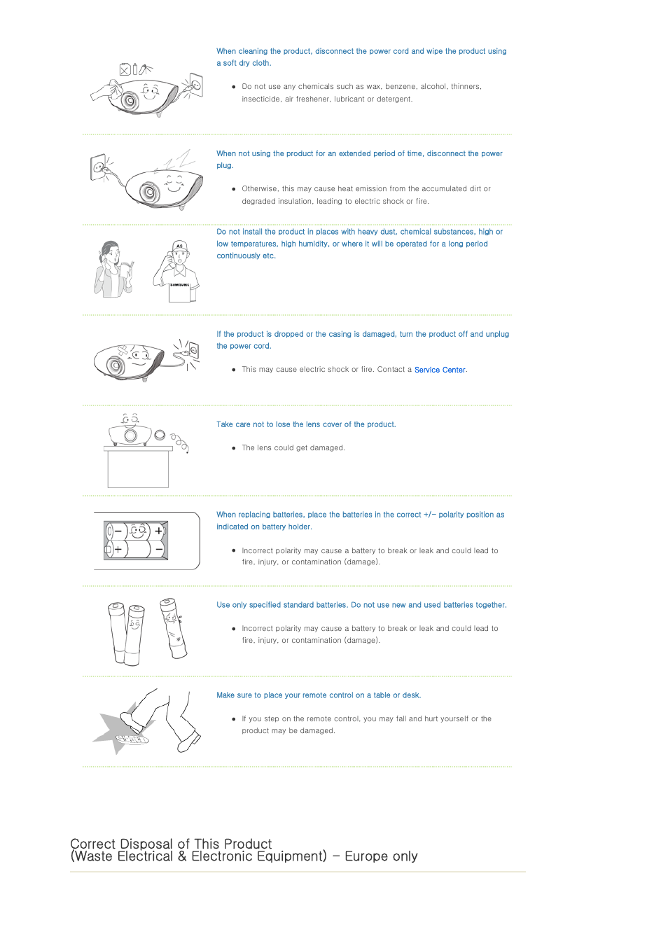 Samsung SP-A400B User Manual | Page 6 / 40