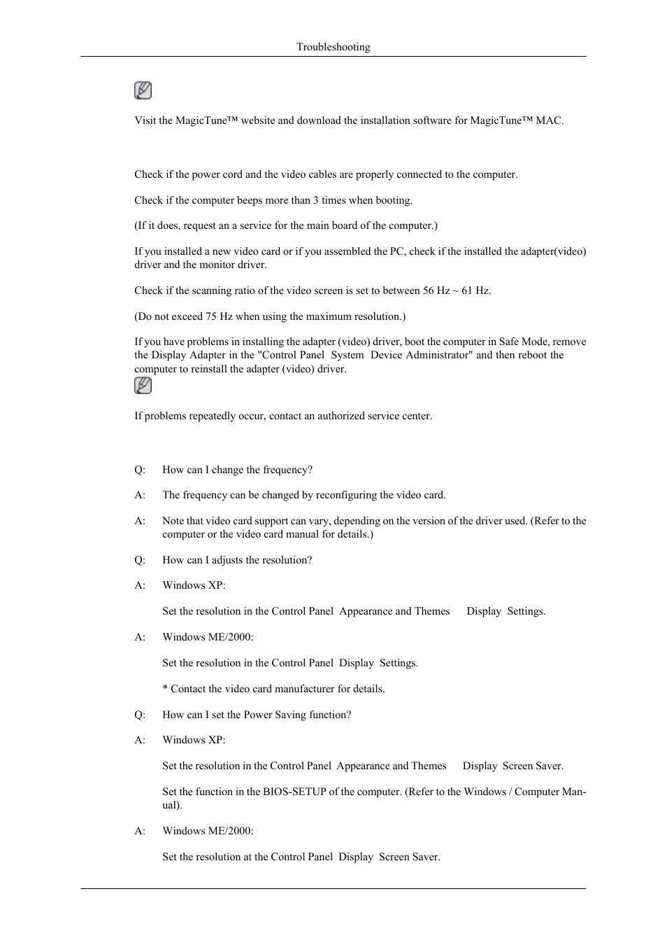 Q & a | Samsung 2443NWX User Manual | Page 15 / 16