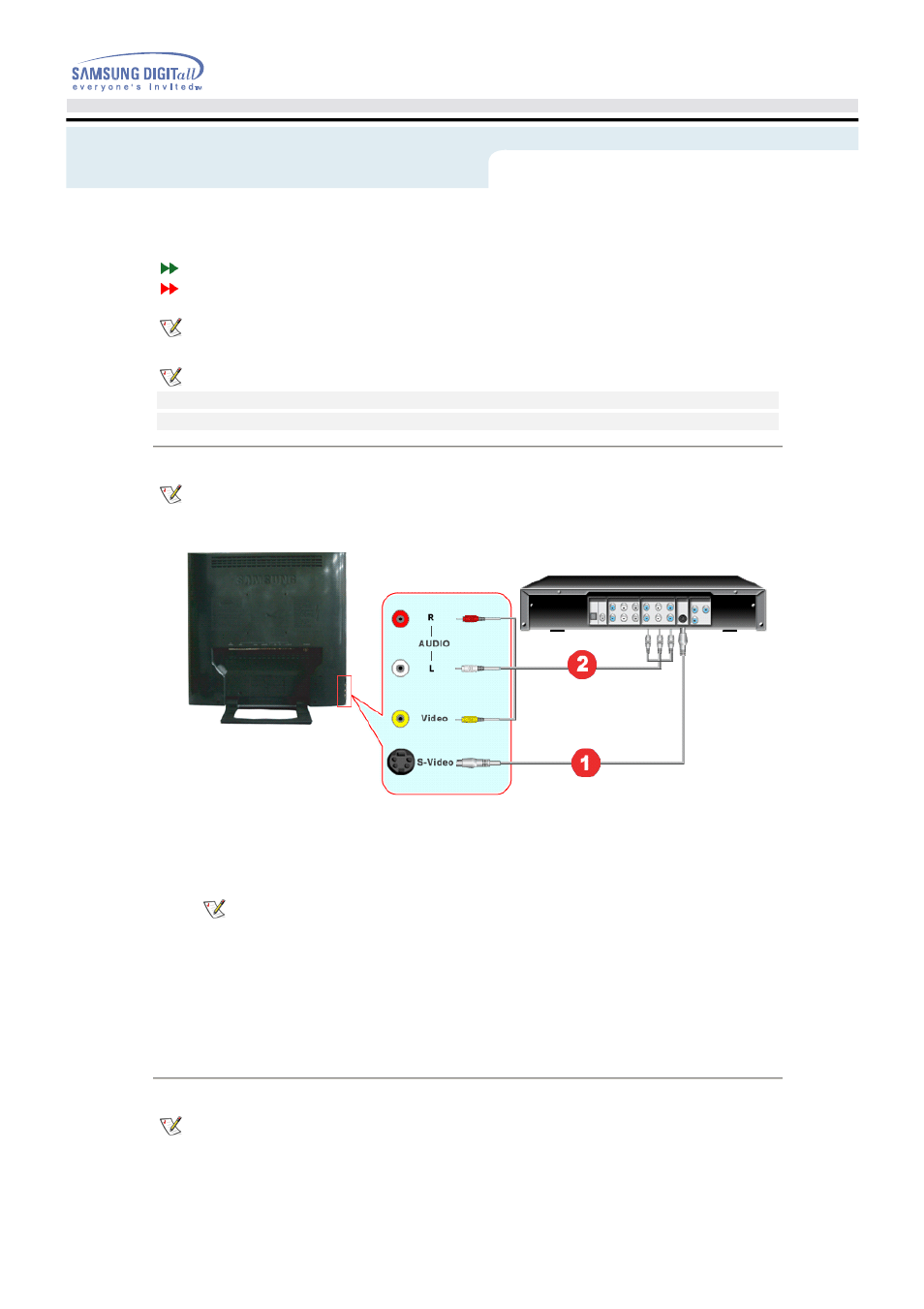 Setup - connecting to other devices, Connecting av devices, Connecting tv | Samsung 192MP User Manual | Page 16 / 63