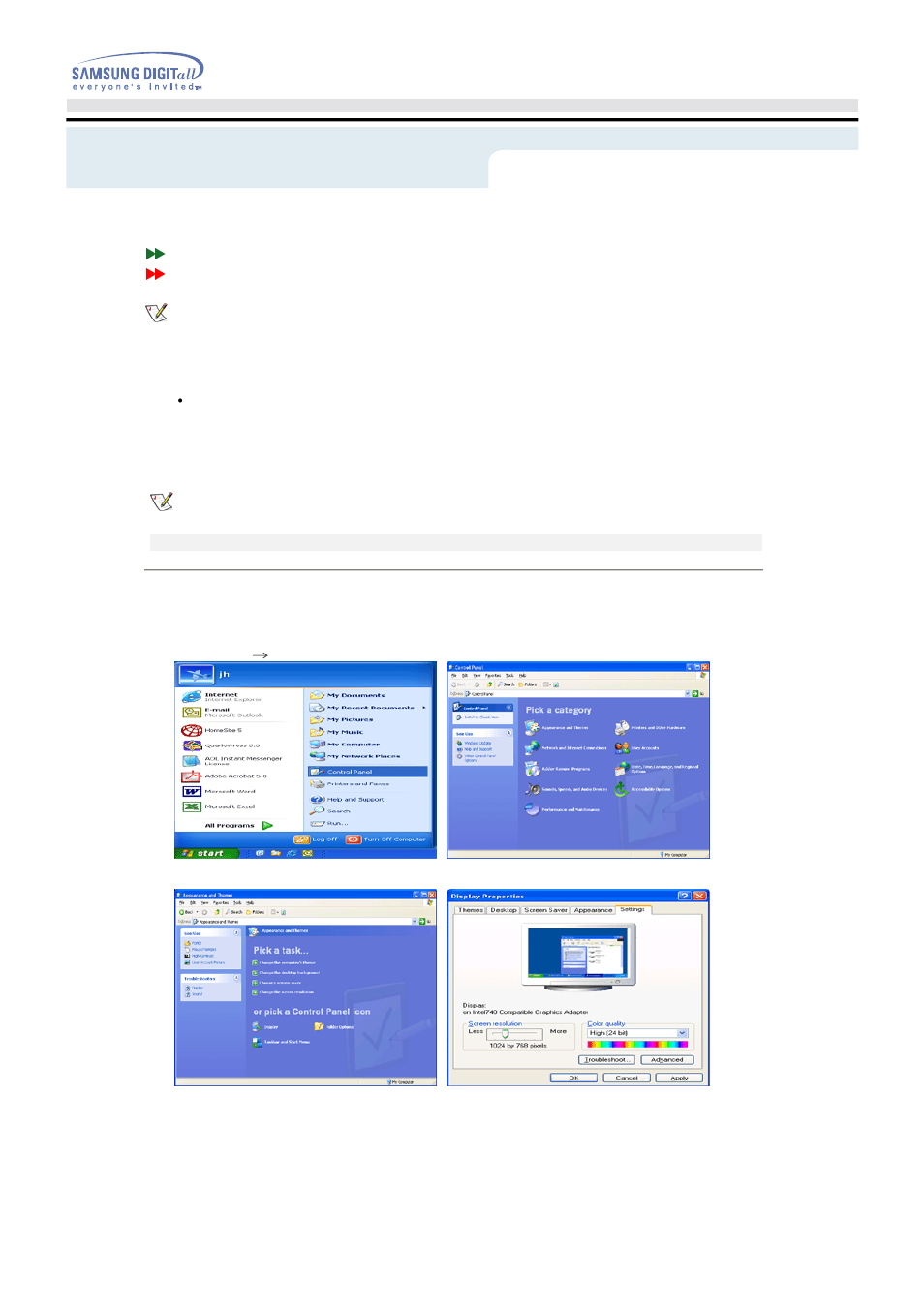 Setup - installing the monitor driver, Microsoft, Windows | Xp operating system | Samsung 192MP User Manual | Page 21 / 63