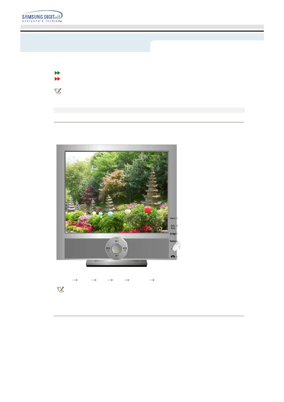 Adjusting your lcd monitor user controls, Source, Exit / auto (only pc mode) | Samsung 192MP User Manual | Page 32 / 63