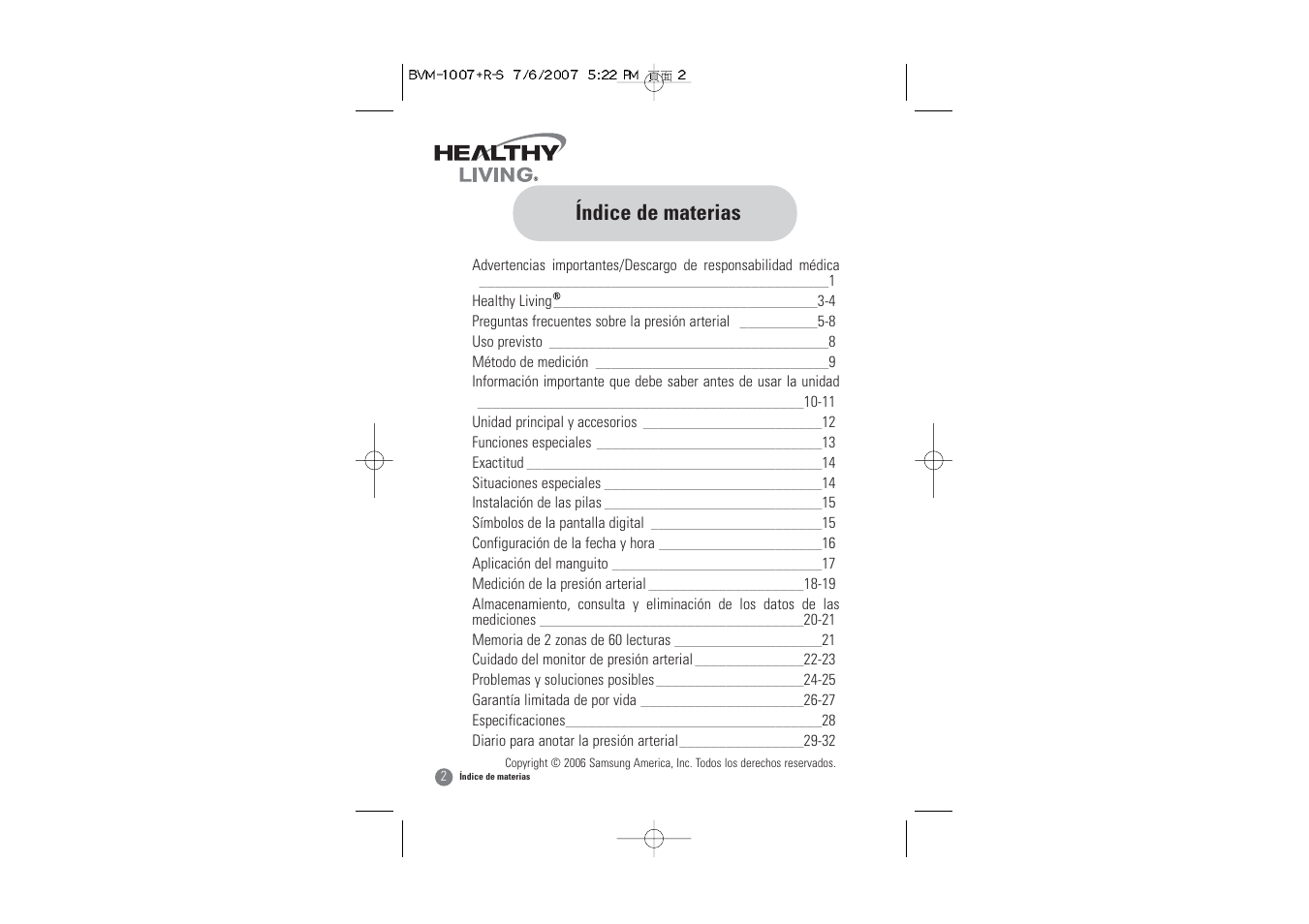 Índice de materias | Samsung BVM-1007 User Manual | Page 35 / 66