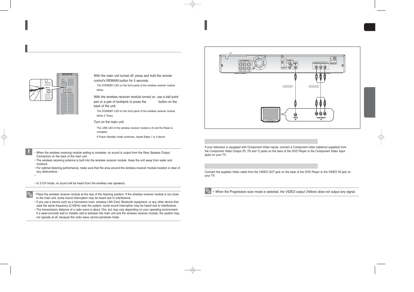 Connecting the video out to your tv, Con’t) | Samsung HT-TX25  EN User Manual | Page 10 / 34