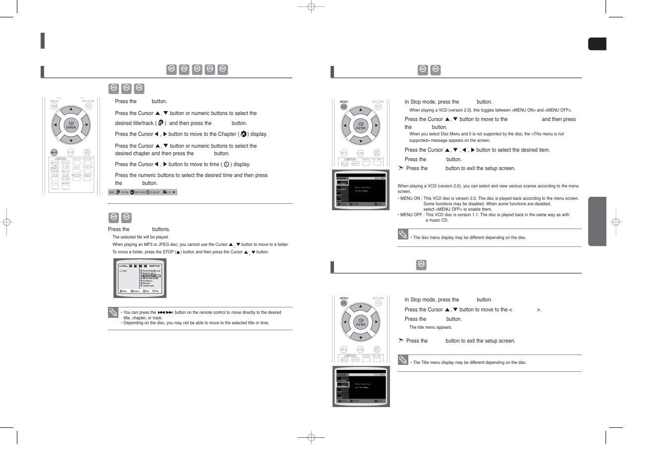 Using the playback function (con’t), Using the playback function, Con’t) | Samsung HT-TX25  EN User Manual | Page 20 / 34